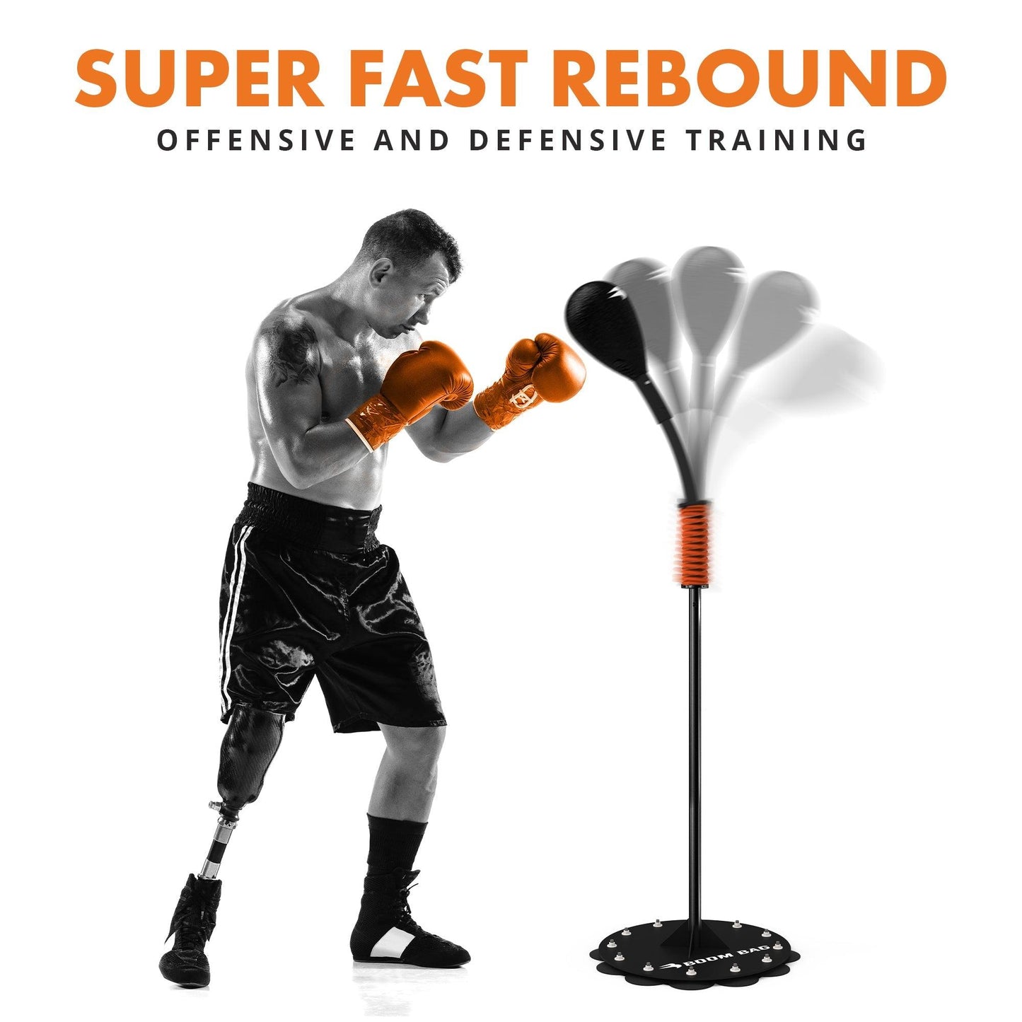 ALPHA | Cobra Reflex Bag w/ Compression Spring Boxing & Martial Arts Training Equipment Boom Bag 