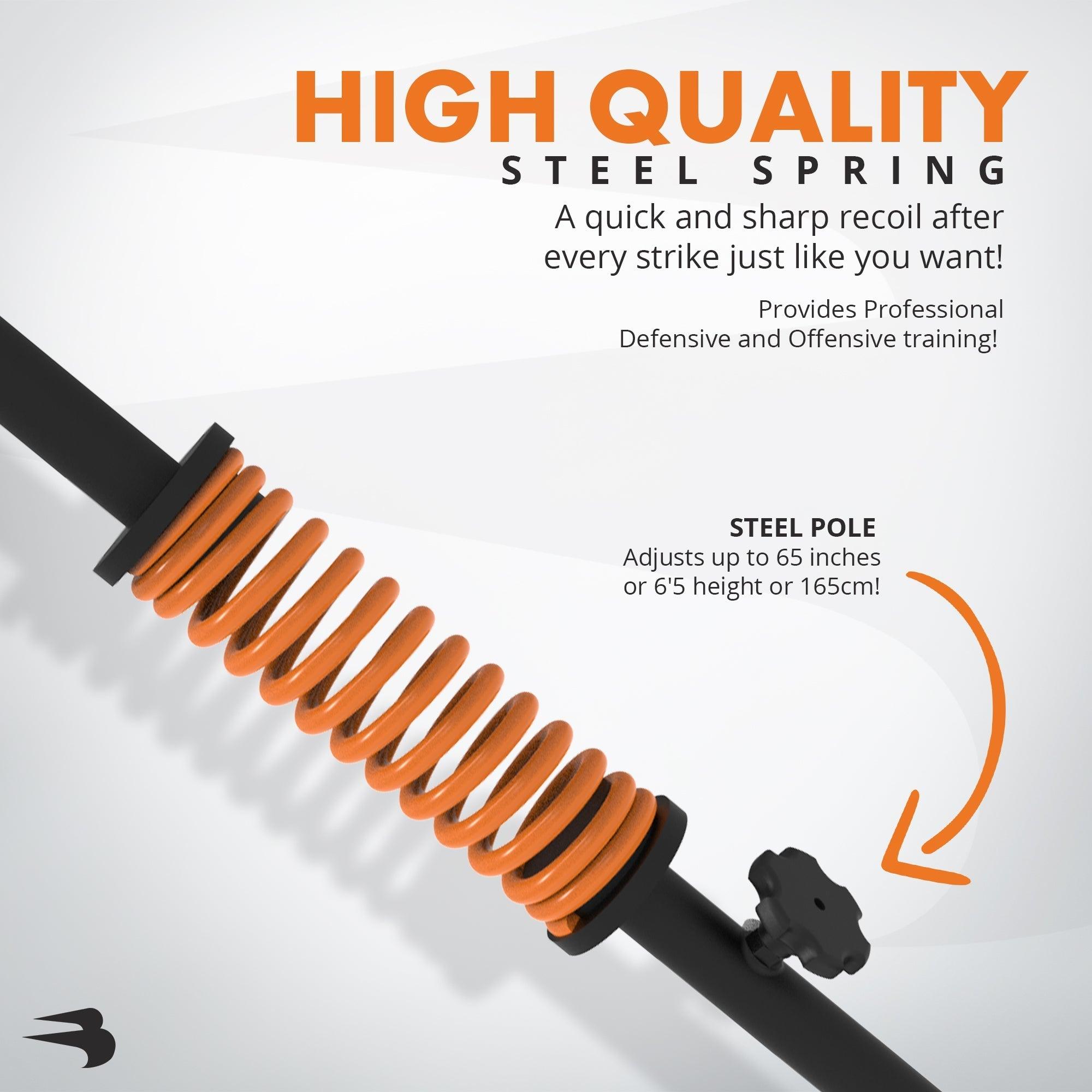 KONG | Cobra Reflex Bag w/ Compression Spring Boxing & Martial Arts Training Equipment Boom Bag 